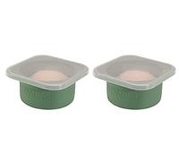 KEVJES 500ml Individual Dough Storage Vessels with Airtight Lid - Ideal for Neapolitan Pizza Round Dough Ball Cold Fermentation, Food Grade Silicone, Freezer & Dishwasher Safe - 2 Pack (Green)
