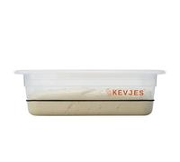 KEVJES 6L Clear Dough Proofing Container with Level Tracking Band, Holds Up to 3000g of Sourdough and Pizza Dough, Bulk Fermentation Rising Box with Lid, BPA-Free, Stackable & Dishwasher Safe (1)