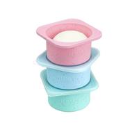 KEVJES PLUS 1000ml Pizza Dough Proofing Containers for DIY family Artisan Pizza, Food Grade Silicone Stackable Boxes with Lids, Freezer, Fridge, Dishwasher Safe-Sprinkles Pattern-3 Pack (Multicolors)