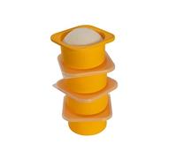 KEVJES PLUS 1000ml Pizza Dough Proofing Containers for DIY family Artisan Pizza, Food Grade Silicone Stackable Boxes with Lids, Freezer, Fridge, Dishwasher Safe,4sets (Yellow)