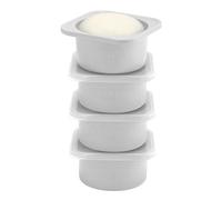 KEVJES PLUS 1000ml Pizza Dough Proofing Containers for DIY family Artisan Pizza, Food Grade Silicone Stackable Boxes with Lids, Freezer, Fridge, Dishwasher Safe,4sets (Gray)