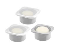 KEVJES Stackable Silicone Artisan Pizza Dough Proofing Proving Containers with Lids-2/3/4/5 pack-500ml portion (Grey, 3 PACK)