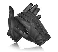 Kevlar Lined Cut Resistant Leather Gloves Anti Slash Heat Fire Police Security Work Wear Uniform Dress SIA Search Safety Protection Gloves (Black, XL)