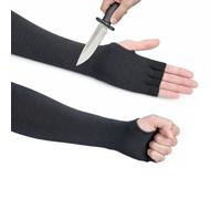 KEVLAR Sleeves/ Cut Resistant Sleeves/ Arm Guards For Thin Skin,18'' Length with Triple Ply Best Arm Protection Sleeves/ Breathable Protective Arm Sleeves, Black, Default