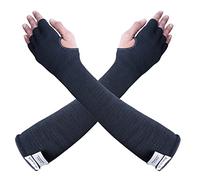 KEVLAR Sleeves/ Cut Resistant Sleeves/ Arm Guards For Thin Skin,18'' Length with Triple Ply Best Arm Protection Sleeves/ Breathable Protective Arm Sleeves, Black, Default