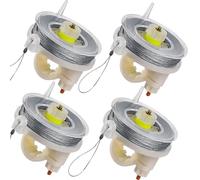 Kevlar Trip Wire with Reusable Reel (4-Pack) - 85ft Durable 12-Gauge Silicon-Coated Line for Perimeter Defense and Security Alarms - Ideal for Camping, Early Warning Systems, and Outdoor Safety