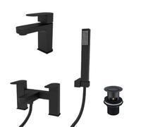 Kevon Mono Basin Mixer, Bath Shower Mixer and Handset kit & Waste