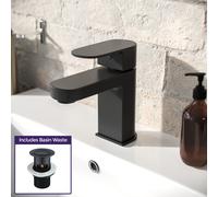 Kevon Mono Basin Mixer Tap & Waste Matte Black