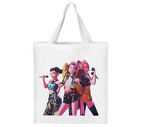 KEVRDRT Dem-0n Hun-ters Canvas Tote Bag with Hunt/RX Print, Canvas Bag 35 x 40 cm, Mixed Cotton Cloth Bag, Reusable Shopper Gift for Women and Anime Fans, 5, 35*40 cm