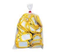 KEVRON ID10 Jumbo Key Tags Bag of 50 Assorted Colours - Yellow x 50