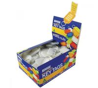 Kevron Plastic Clicktag Key Tag Clear (100 Pack) ID5CLR100