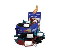 Kevron Recycled Plastic Key Tags Assorted Colours 56x30mm Pack 100