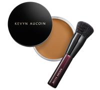 Kevyn Aucoin Foundation Balm FB 12 (Deep) shade + brush: Light diffusing. Full coverage buildable blends blurs corrects evens out complexion an