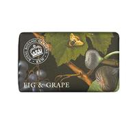 The English Soap Company Royal Botanical Gardens Kew Wrapped Soap Bar, Fig Shea Butter, Moisturising for Face and Body, Fig and Grape Scent 240g