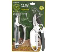 Spear & Jackson Kew Gardens Razorsharp CUTTINGSET1K Ratchet Anvil Secateurs and Sharpener Set, Blue