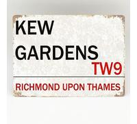 Kew Gardens Metal Sign London Street Novelty Retro Wall Plaque Outdoor Decoration Plaque 8X12 inch