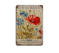 Kew Gardens Print, Retro Poster Metal Tin Sign Chic Art Retro Iron Painting Bar People Cave Cafe Family Garage Poster Wall Decoration 8x12inch(20x30cm)