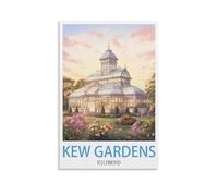 Kew Gardens Richmond Vintage Travel Posters 08x12inch(20x30cm) Canvas Art Poster And Wall Art Picture Print Modern Family Bedroom Decor