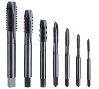 KEWAYO 7-Piece HSS Metric Drill-Tap Set (M3-M12), Nitrided for Enhanced Durability - for Copper, Steel, Iron & Aluminium Alloys