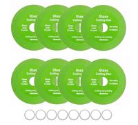 KEWAYO 8 Pieces Glass Cutting Disc, 1mm Super Thin Diamond Saw Blade 4 Inch Ceramic Cutting Polishing Disc with 20mm Hole, for Grinding of Glass, Jade, Crystal, Wine Bottle