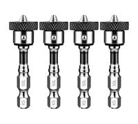 KEWAYO Drywall Screw Setter, 1/4" Magnetic plasterboard Screwdriver Bit with Hex key extension adapter, 50mm (4-Pack) (4)