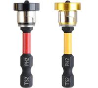 KEWAYO Drywall Screw Setter, PH2 1/4" Magnetic plasterboard Screwdriver Bit, 50mm (2-Pack)