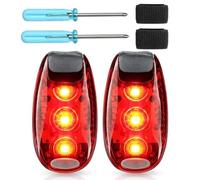 KEWAYO LED Safety Light Set of 2, LED Strobe Lights with Clip - for Bicycles, Backpacks, Running, Baby Strollers & More