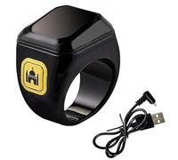 KEWAYO Smart Tasbih Zikr Ring, Muslim Digital Prayer Ring, OLED display, Tasbih Counter, Wearable Technology, Waterproof, USB Rechargeable (18mm, Religion)