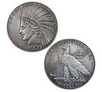 KEWEIYASW 1907 1 oz .999 Pure Copper Round/Challenge Coin 2 PCS