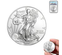 KEWEIYASW 2014 U.S. Eagle The United States Statue of Liberty Silver Plated Coin 1 oz Uncirculated Commemorative Coin
