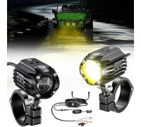 Kewig LED Dig & Off Road Light - 60W 5000LM White/Amber Combo Beam Spotlights with Mounting Brackets for Trucks, Jeep, ATV, UTV, Motorcycle