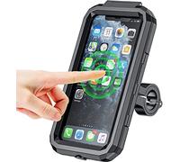 Kewig Waterproof Bike Phone Mount Handlebar Cell Phone Holder for Motorcycle Bicycle Anti-Shake 360 Degree Rotation Motorcycle Phone Mount with TPU Touch-Screen Fit 5.5-7.0 inch Cellphones