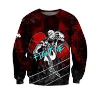 kewing Defeat Me Kickboxing 3D Printed Autumn Men Hoodie Unisex Casual Pullover Zip Jacket Streetwear