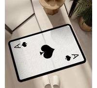 kewing Magic Poker Pattern Carpet Playing Card Carpet Imitation Cashmere Plush Carpet Non-Slip Washable Area Rug Living Room Bedroom Bedside Rug
