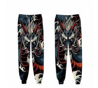 kewing Men's Viking Dragon 3D Printed Jogger Sweatpants - Elastic Waist Drawstring Hip Hop Tracksuit Bottoms
