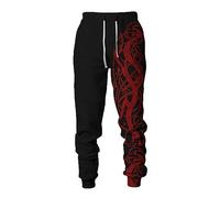 kewing Men's Viking Tattoo 3D Printed Jogger Sweatpants Tracksuit Bottoms Elastic Waist Drawstring Pocket Long Pants Hip Hop Trousers