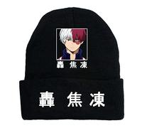 kewing My Hero Academy Unisex Knitted Hat Spring Autumn Winter Thermal Hat Todoroki Shoto Printing Beanie