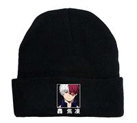 kewing My Hero Academy Unisex Knitted Hat Spring Autumn Winter Thermal Hat Todoroki Shoto Printing Beanie