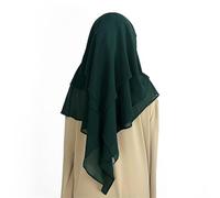 kewing Three Layer Chiffon Khimar with Niqab Strings Ramadan Muslim Women Islamic Clothing Wholesale Prayer Long Hijab