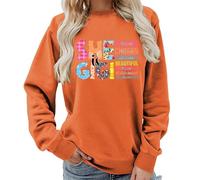 kewing Women's Vintage Fall Sweatshirt She is Gigi Lettered Print O Neck Sweater Casual Long Sleeves Pullover Outfits Tops