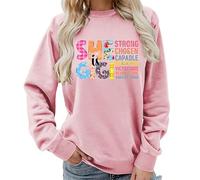 kewing Women's Vintage Fall Sweatshirt She is Gigi Lettered Print O Neck Sweater Casual Long Sleeves Pullover Outfits Tops