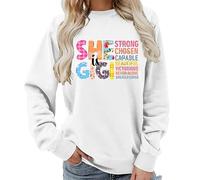 kewing Women's Vintage Fall Sweatshirt She is Gigi Lettered Print O Neck Sweater Casual Long Sleeves Pullover Outfits Tops