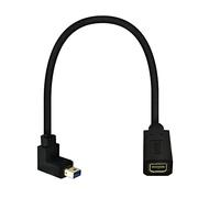 Kework 12 Inch 32.4Gbps 8K@60Hz Mini DisplayPort Extension Cable, Down Angle Male to Female Mini DP 1.4 Extender Adapter UHD Cable for HDTV Laptop Monitor Projector PS4 PS5, Support 4K@144Hz 2K@165Hz