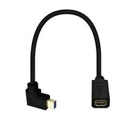 Kework 12 Inch 32.4Gbps 8K@60Hz Mini DisplayPort Extension Cable, Left Angle Male to Female Mini DP 1.4 Extender Adapter UHD Cable for HDTV Laptop Monitor Projector PS4 PS5, Support 4K@144Hz 2K@165Hz