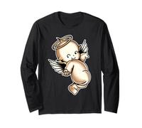 Kewpie Baby Angel Cherub Halo Long Sleeve T-Shirt