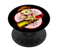 Kewpie Baby Cowgirl Red Lipstick Rodeo Love PopSockets Adhesive PopGrip