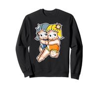 Kewpie Baby Gemini Zodiac Twins Sun Moon Sweatshirt