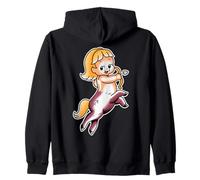 Kewpie Baby Sagittarius Zodiac Archer Arrow Zip Hoodie