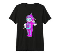 Kewpie Baby Skeleton Skull Spooky Spiderweb Day of the Dead Premium T-Shirt