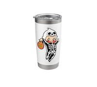 Kewpie Baby Spooky Skeleton Halloween Costume Tattoo Flash Stainless Steel Insulated Tumbler